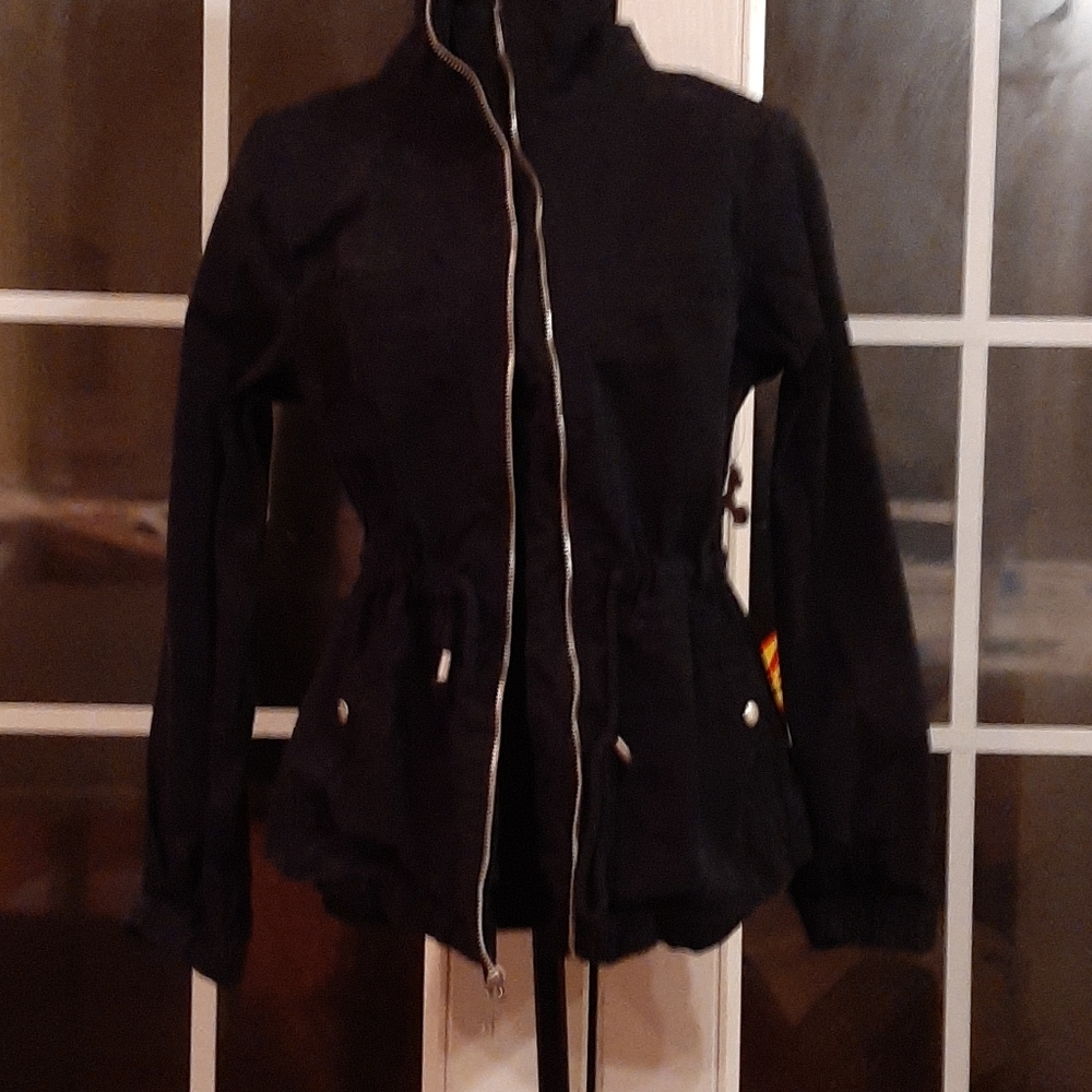 Black Old Navy peacoat NWT Jr S